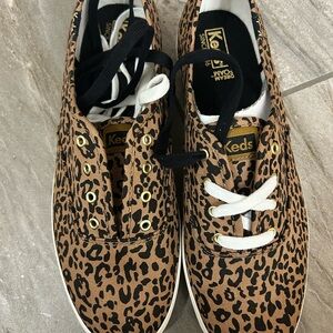 Keds Womens Champion Leopard New Lifestyle Sneaker Sz 9.5 Wide New W/O box